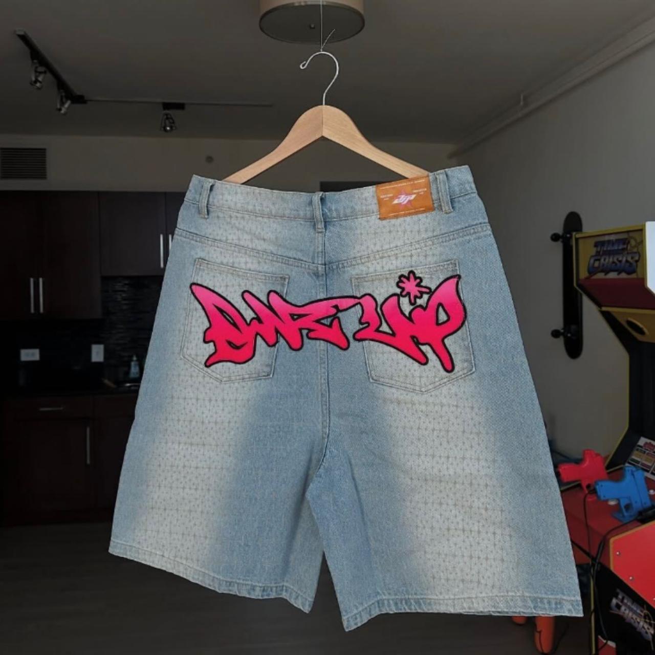 Graffiti Denim Shorts